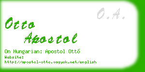 otto apostol business card
